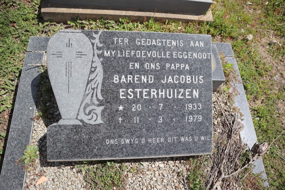ESTERHUIZEN Barend Jacobus 1933-1979