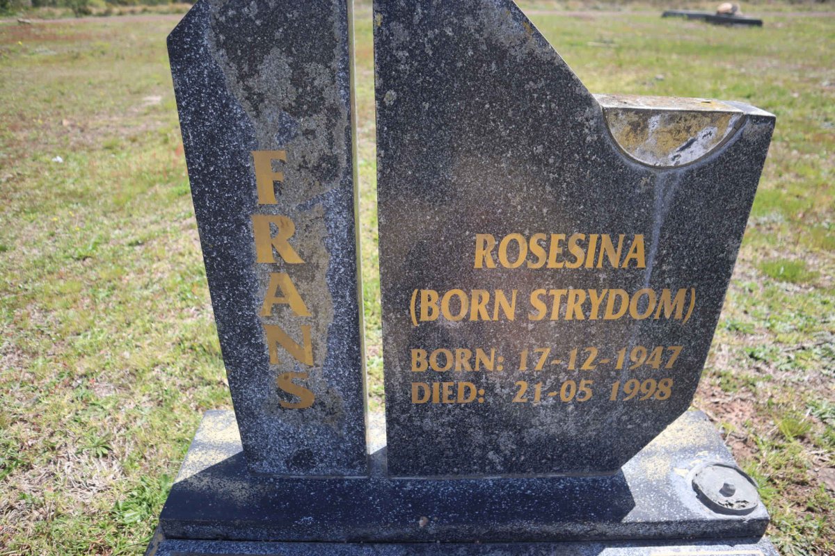FRANS Rosesina nee STRYDOM 1947-1998