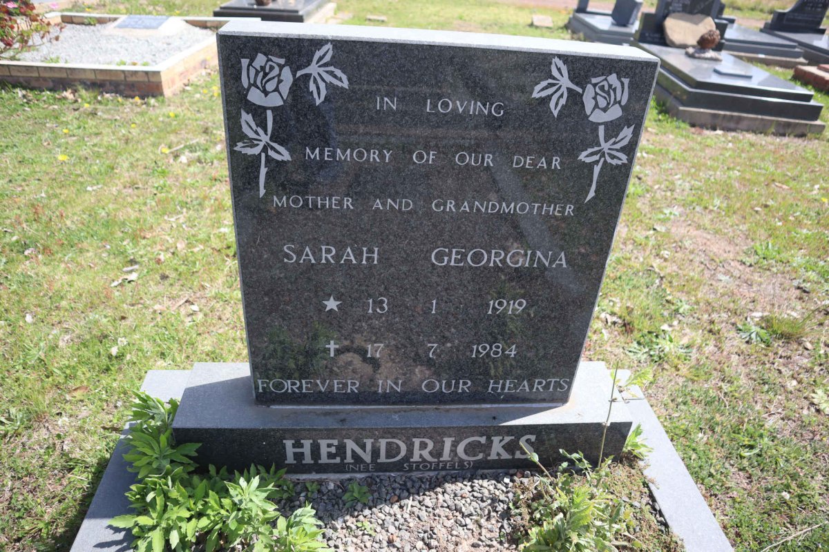HENDRICKS Sarah Georgina 1919-1984