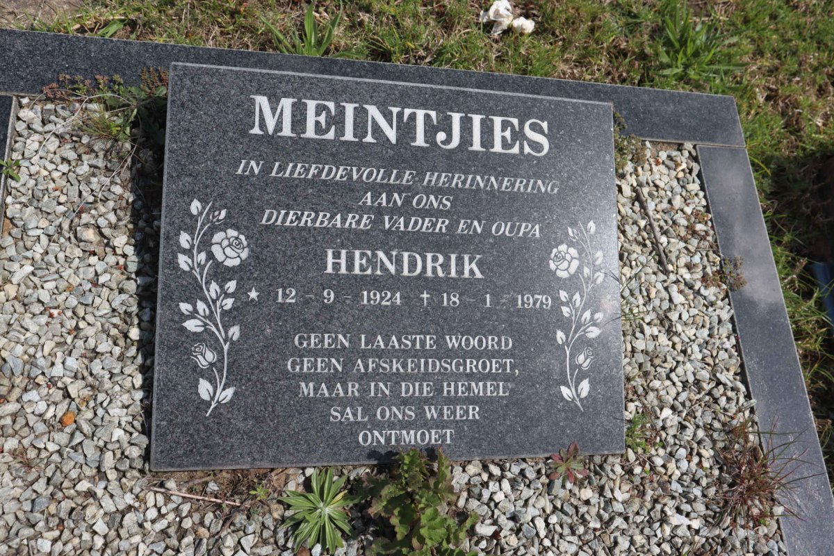 MEINTJIES Hendrik 1924-1979