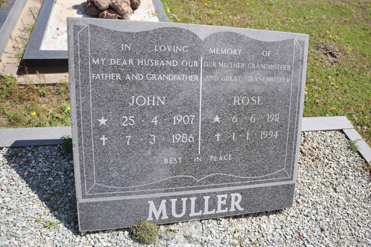 MULLER John 1907-1986 & Rose 1911-1994