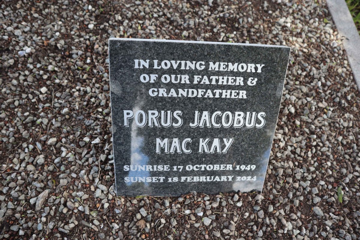 MACKAY Porus Jacobus 1949-2024