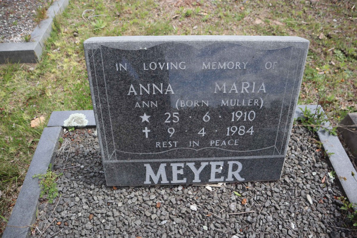 MEYER Anna Maria nee MULLER 1910-1984