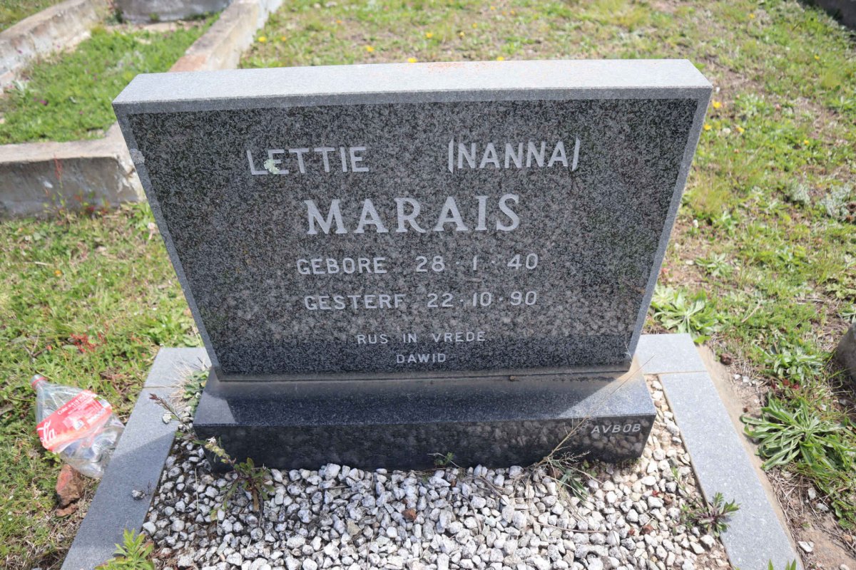 MARAIS Lettie 1940-1990