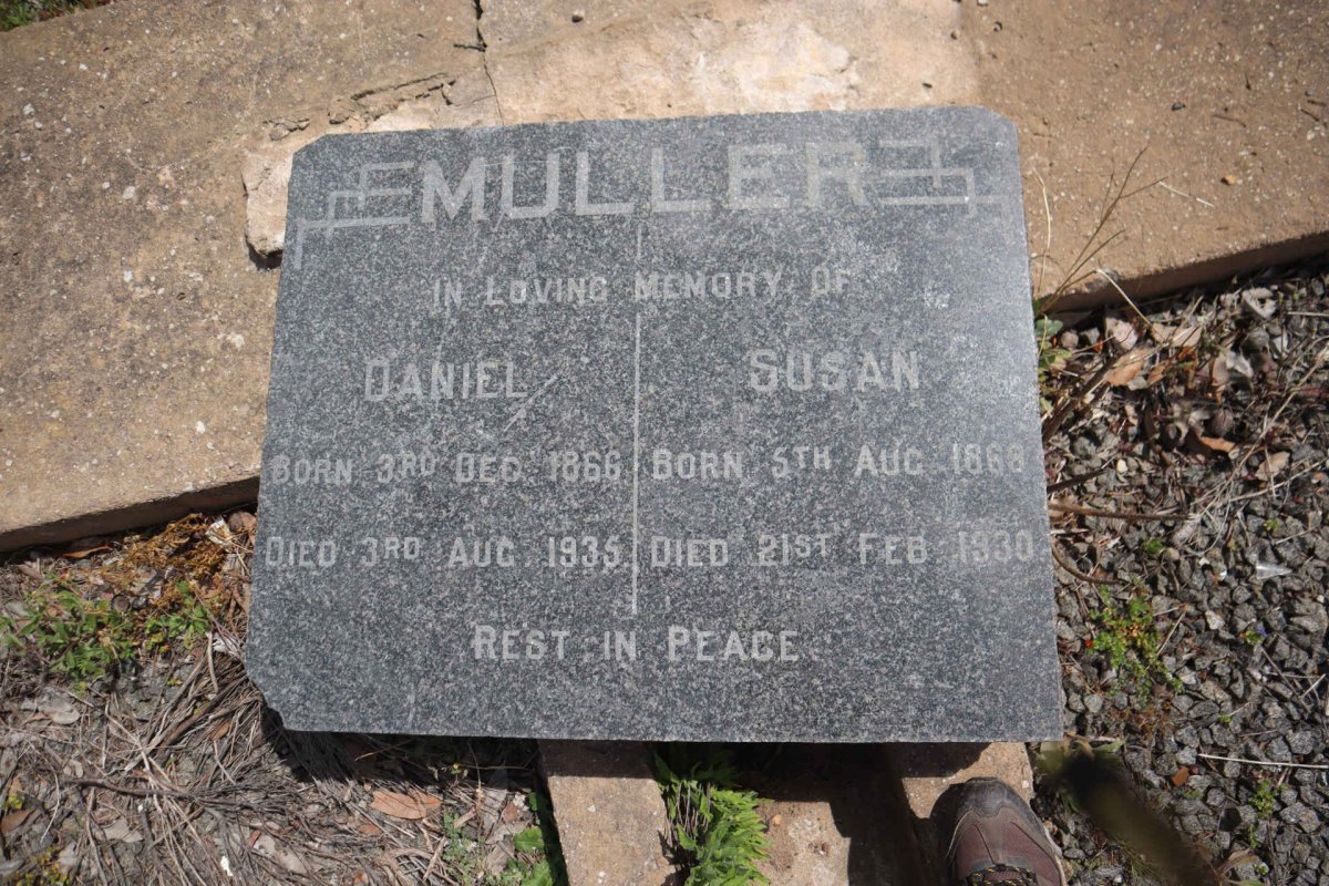 MULLER Daniel 1866-1935 & Susan 1869-1930