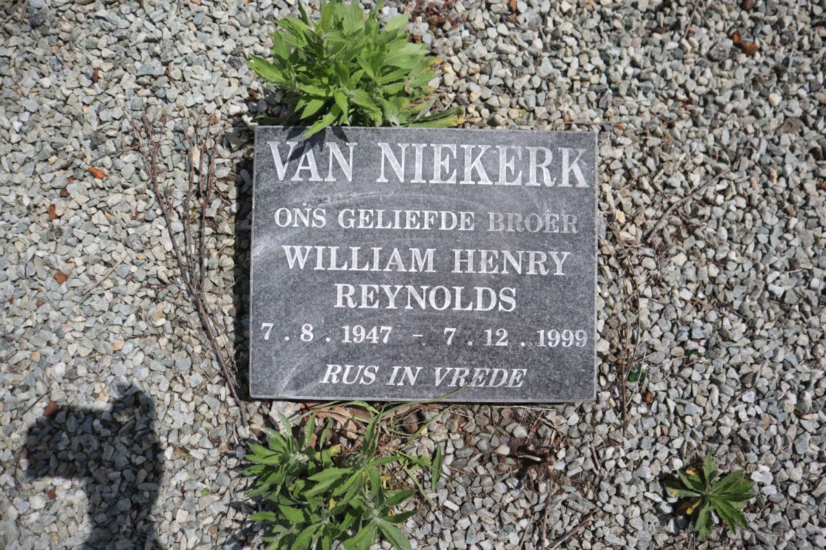 NIEKERK William Henry Reynolds, van 1947-1999