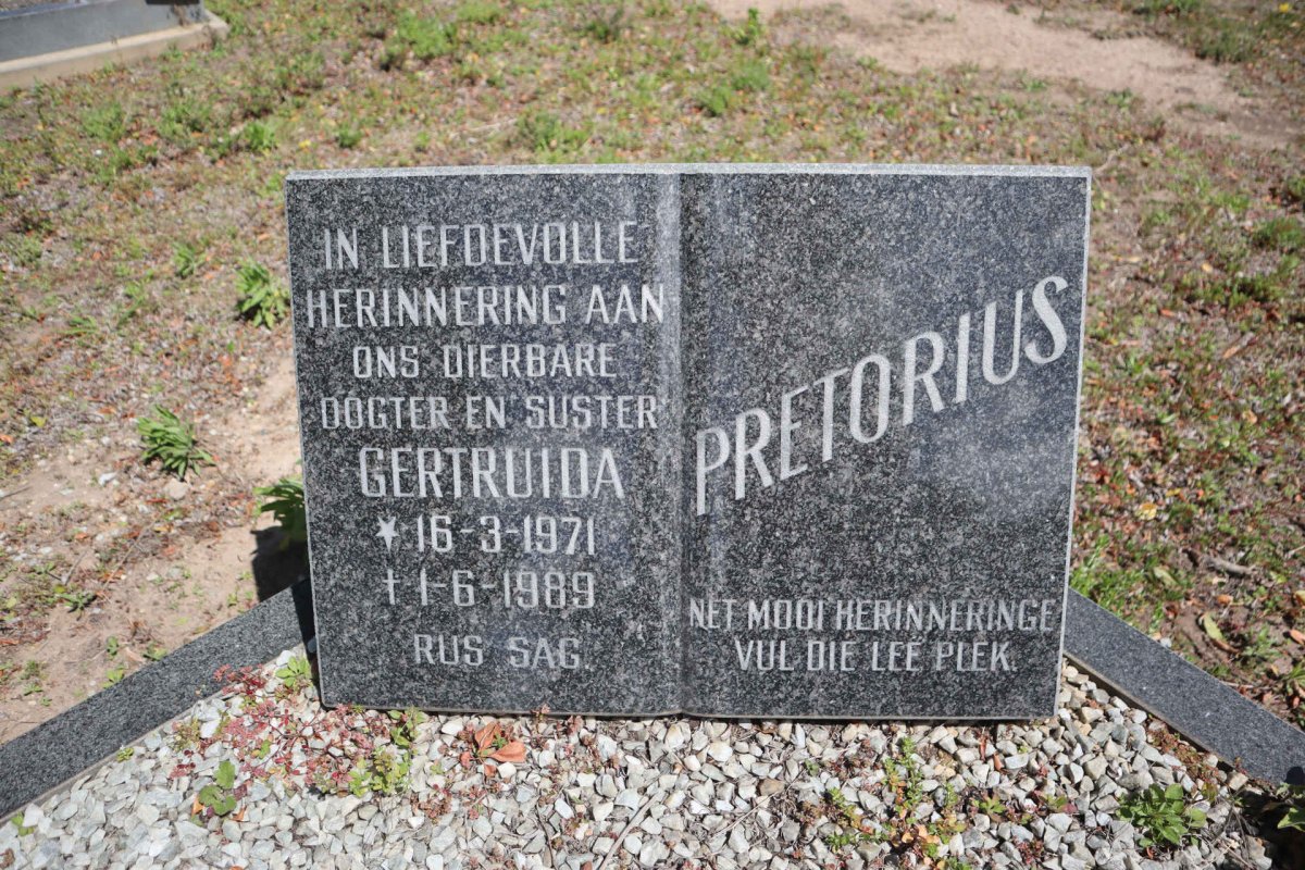 PRETORIUS Gertruida 1971-1989