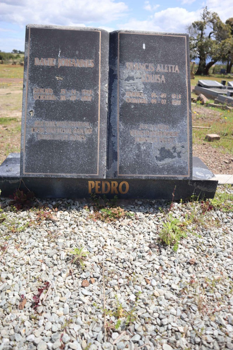 PEDRO David Johannes 1918-1997 & Francis Aletta Louisa 1912-1997_1
