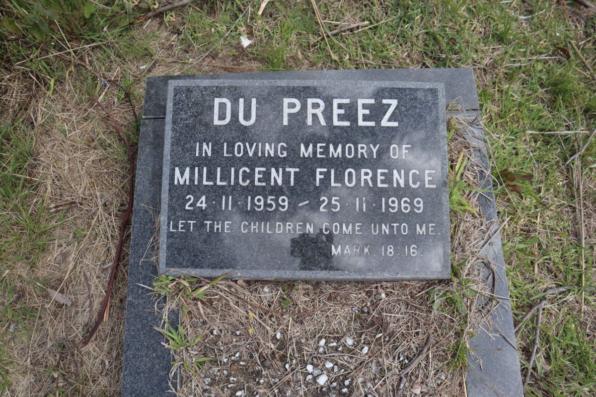 PREEZ Milllicent Florence, du 1959-1969