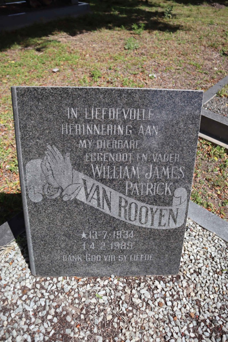 ROOYEN William James Patrick, van 1934-1989