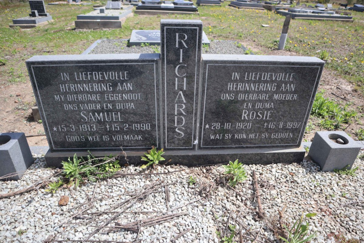 RICHARDS Samuel 1913-1990 & Rosie 1920-1997