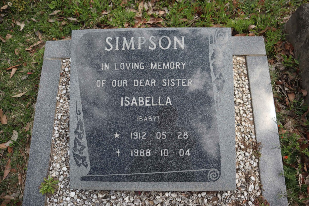 SIMPSON Isabella 1912-1988