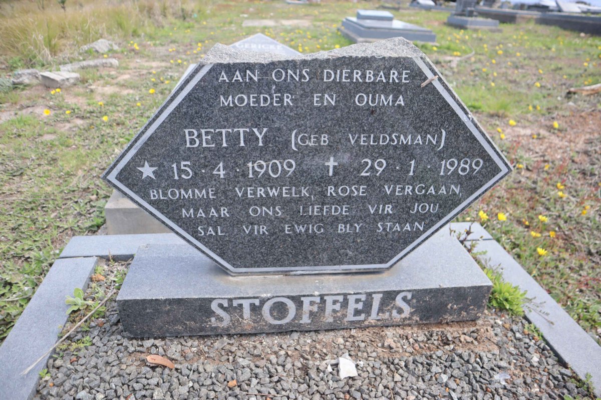 STOFFELS Betty nee VELDSMAN 1909-1989