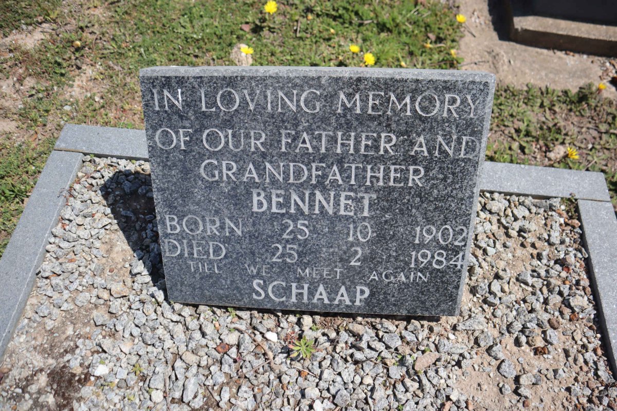 SCHAAP Bennet 1902-1984