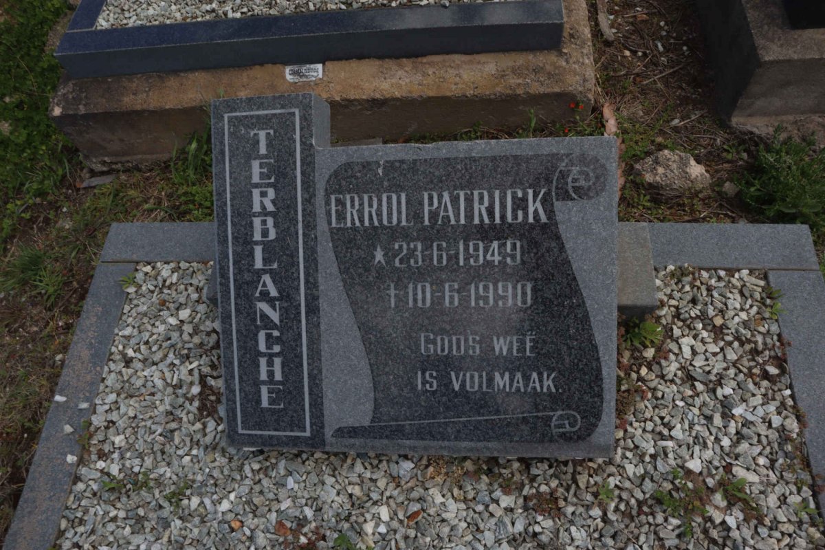 TERBLANCHE Errol Patrick 1949-1990
