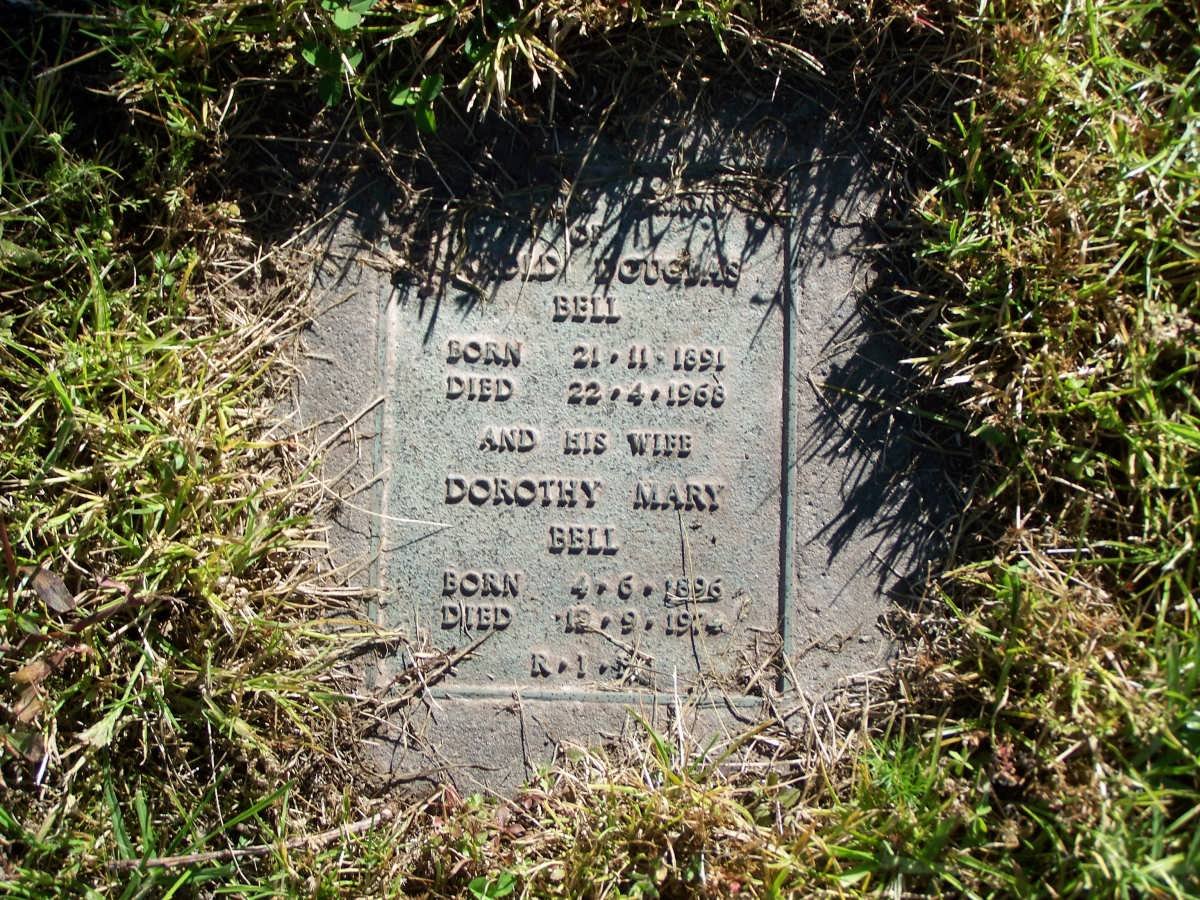 BELL Harold Douglas 1891-1968 &amp; Dorothy Mary 1896-1974