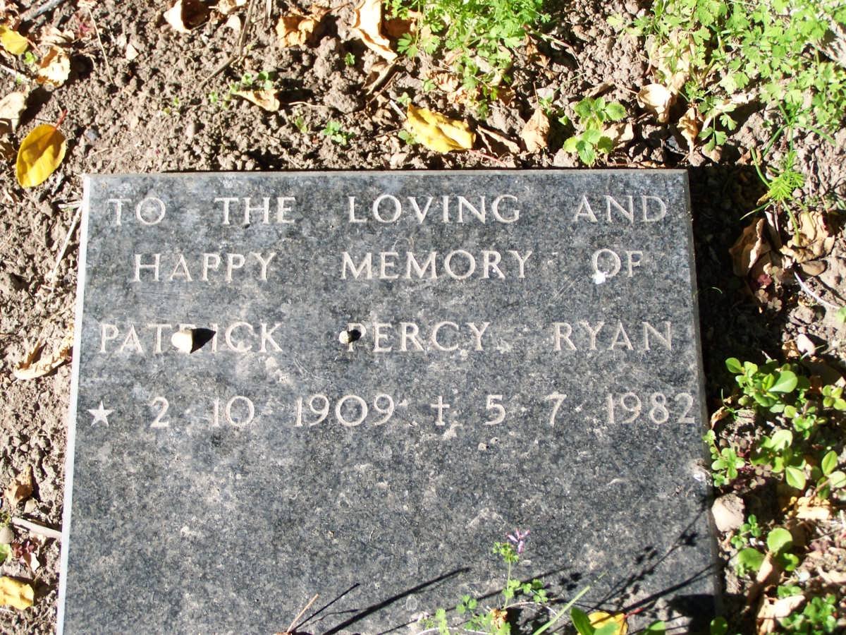 RYAN Patrick Percy 1909-1982