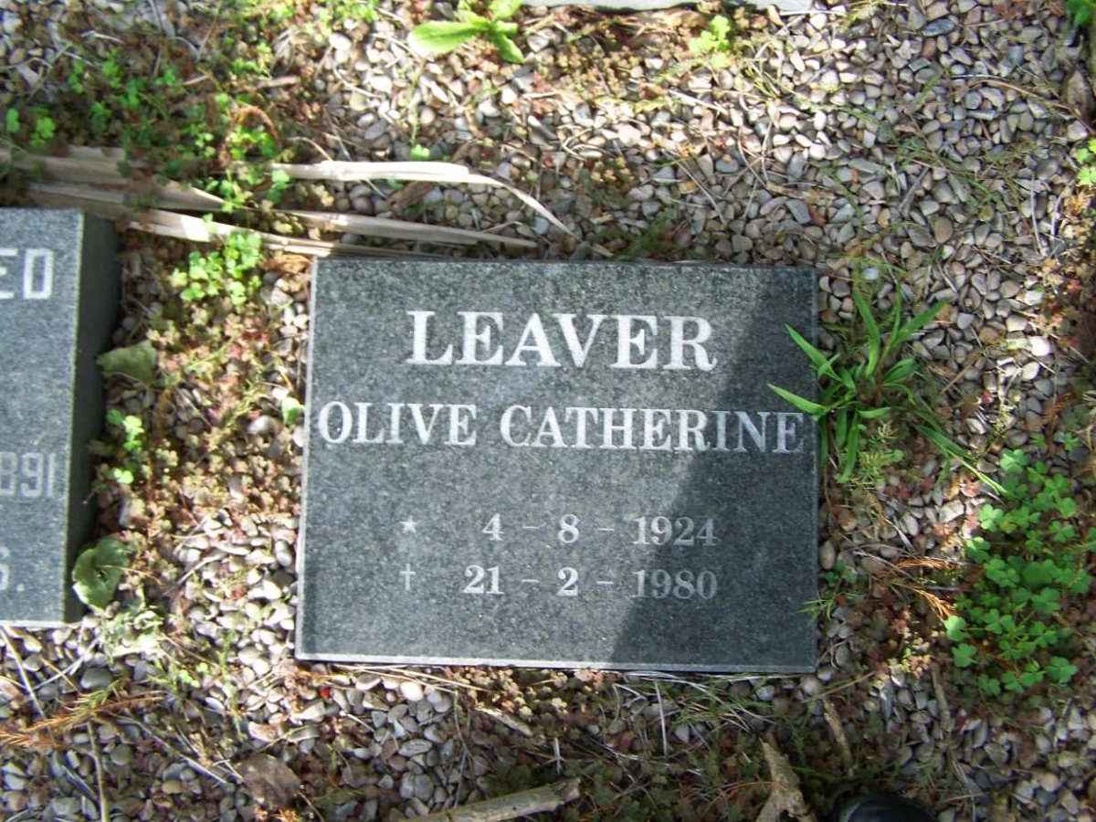 LEAVER Olive Catherine 1924-1980