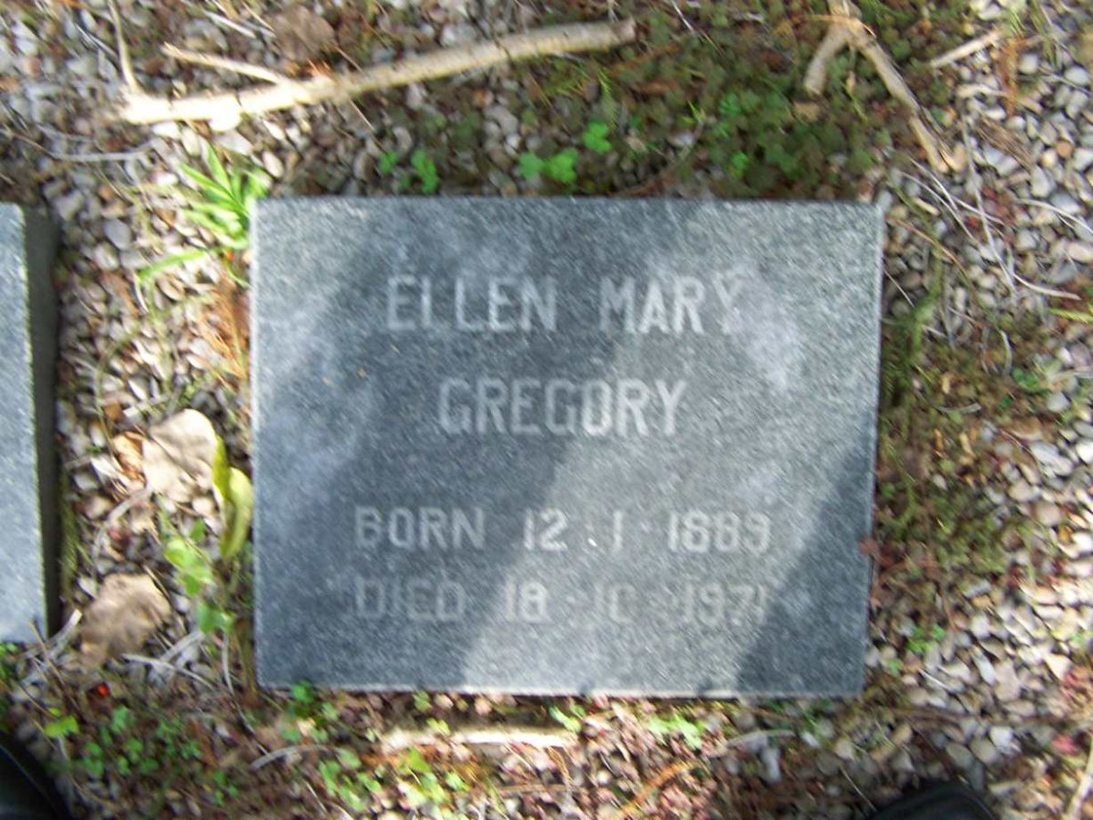 GREGORY Ellen Mary 1889-1971