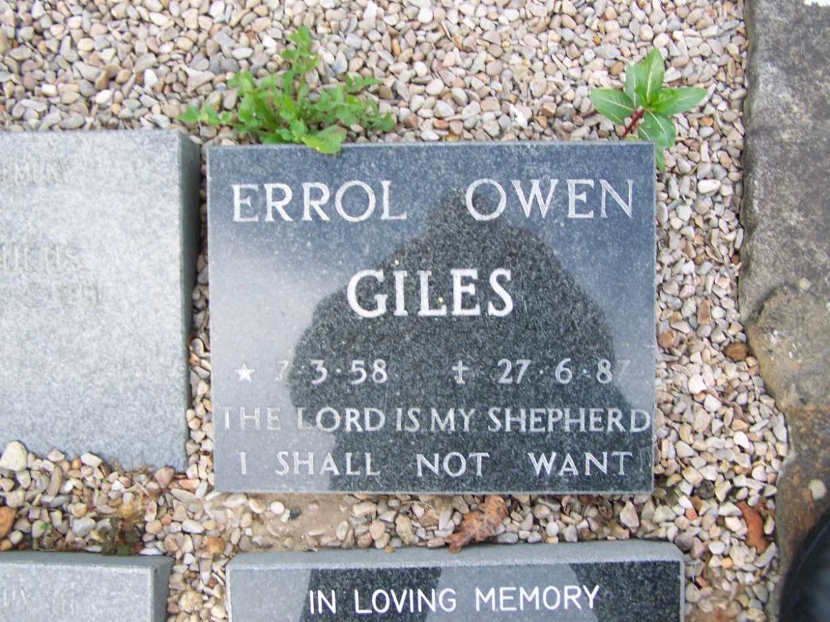 GILES Errol Owen 1958-1987