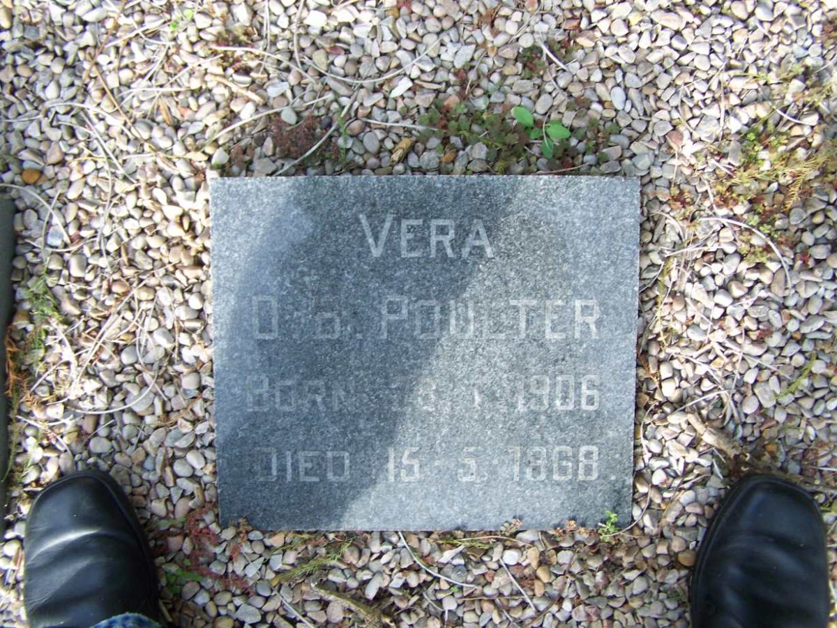 POULTER  Vera D. ?. 1906-1968