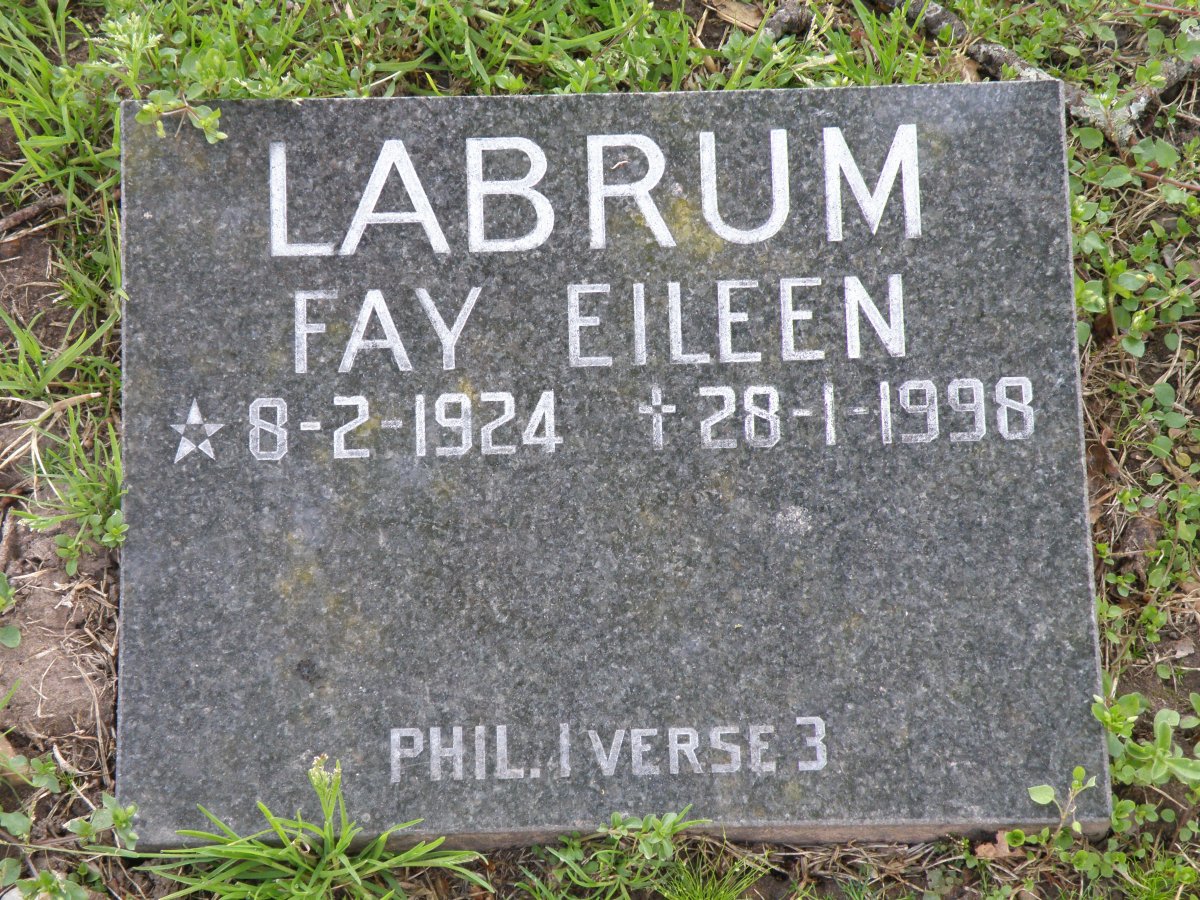 LABRUM Fay Eileen 1924-1998