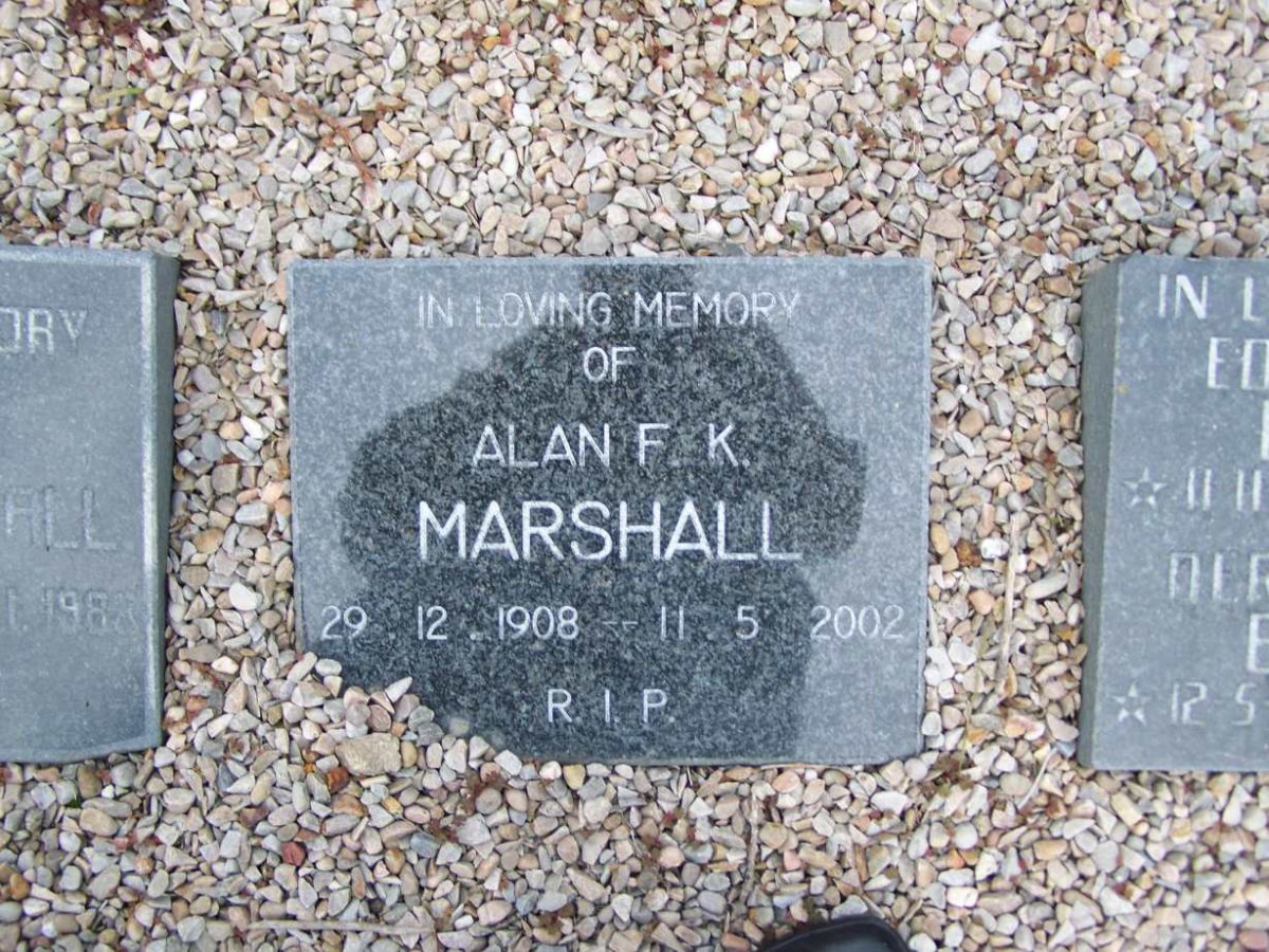MARSHALL Alan F.K. 1908-2002