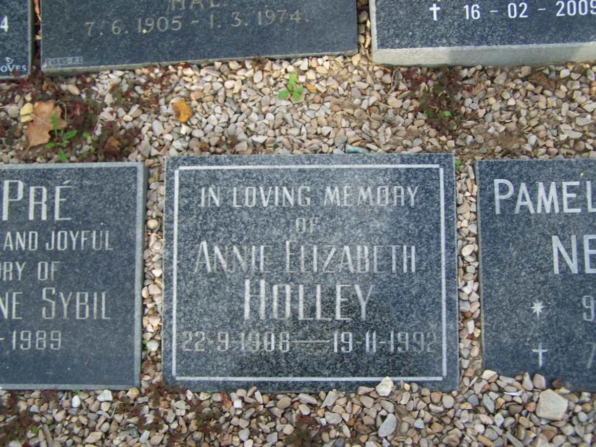 HOLLEY Annie Elizabeth 1908-1992