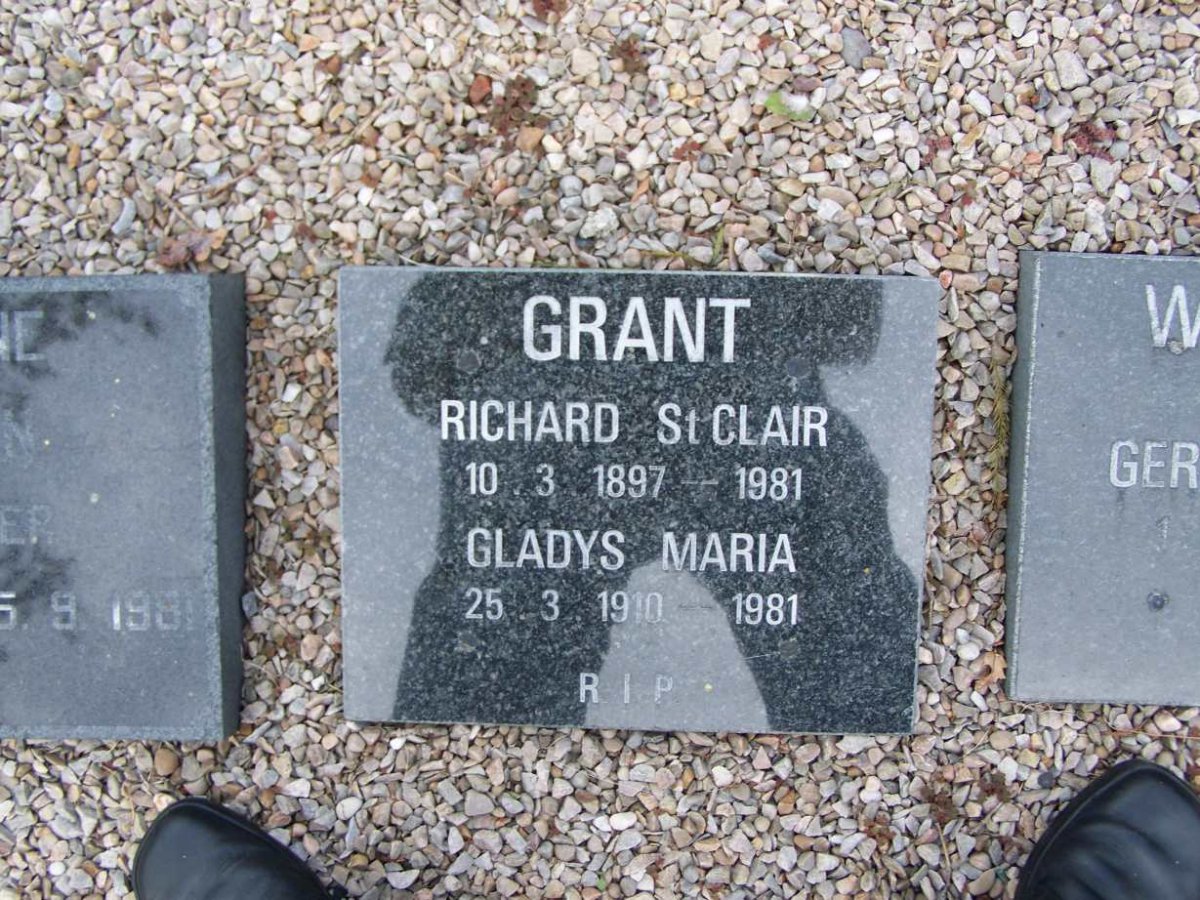 GRANT Richard St. Clair 1897-1981 &amp; Gladys Maria 1910-1981