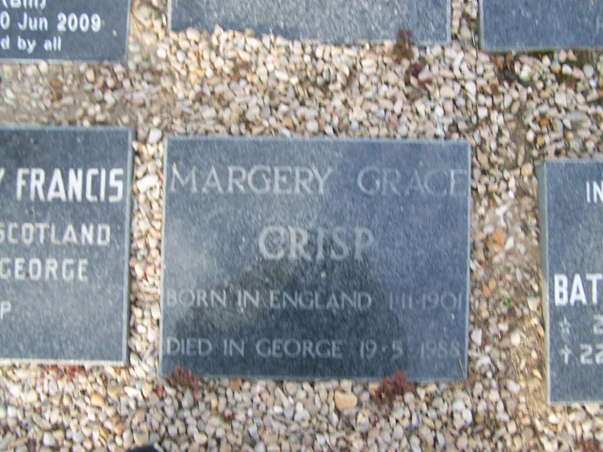 CRISP Margery Grace 1901-1988