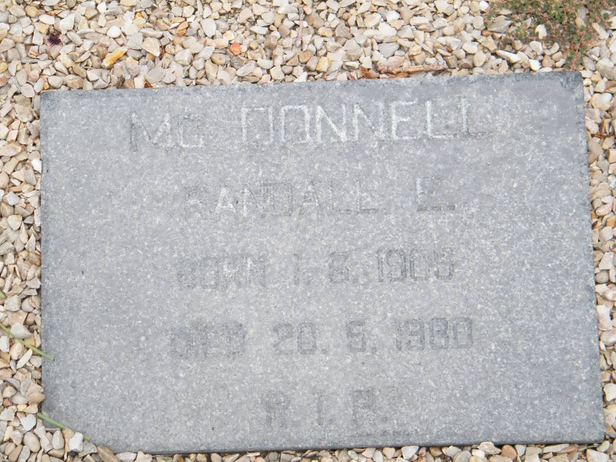 McDONNELL Randal E. 1909-1980