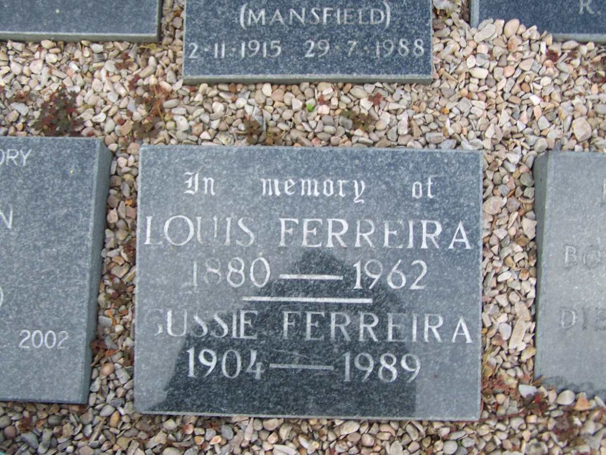 FERREIRA Louis 1880-1962 &amp; Gussie 1904-1989