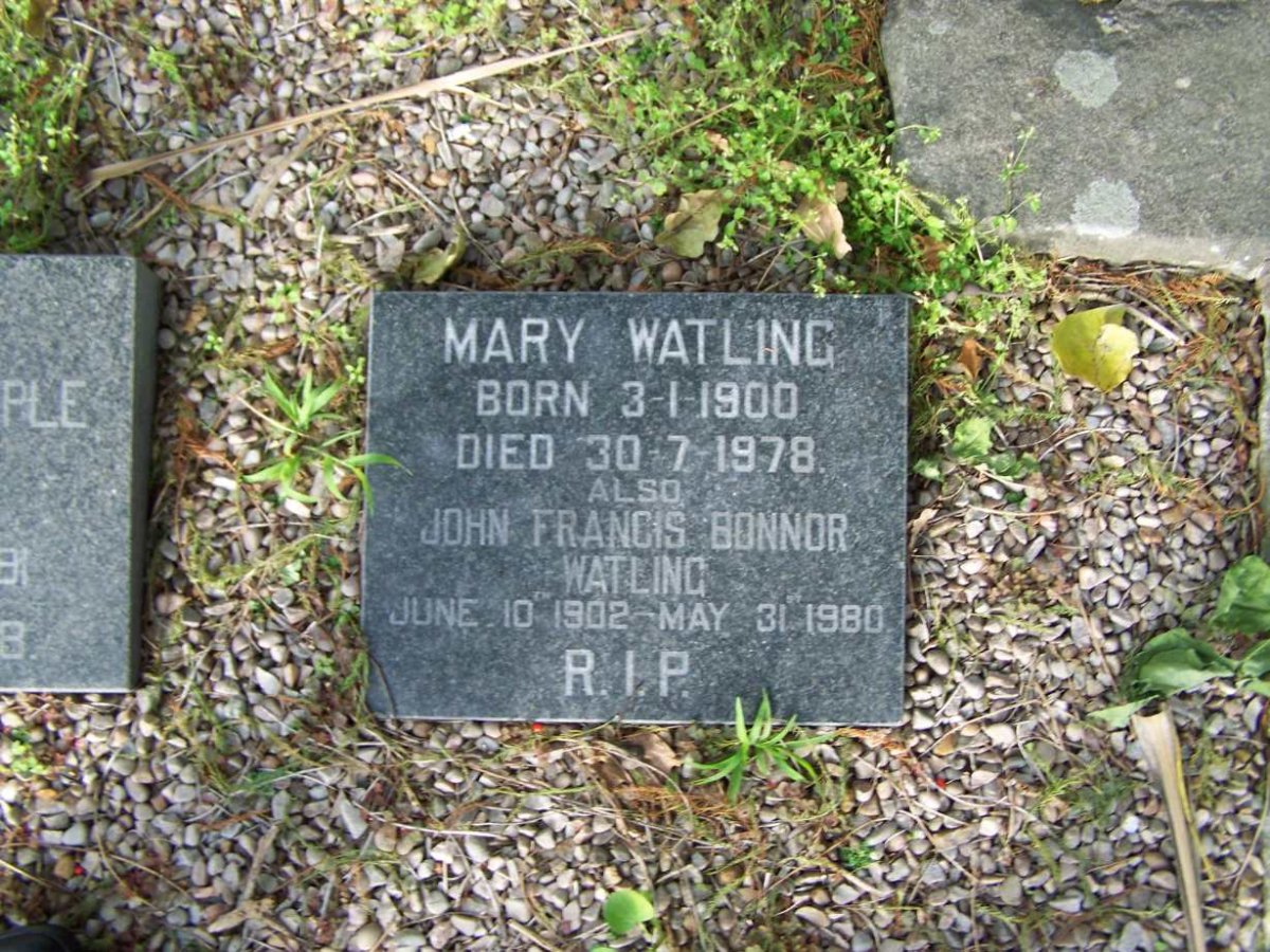 WALTING John Francis Bonnor 1902-1980 &amp; Mary  1900-1978