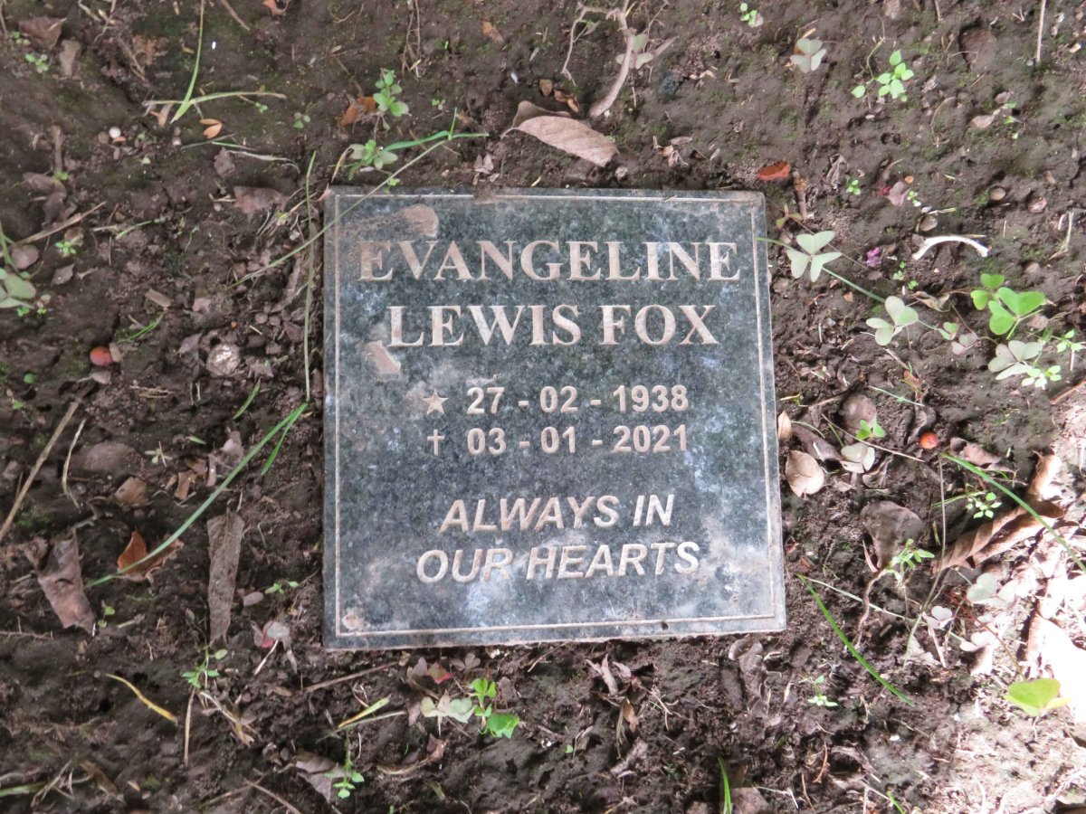 FOX Evangeline Lewis 1938-2021