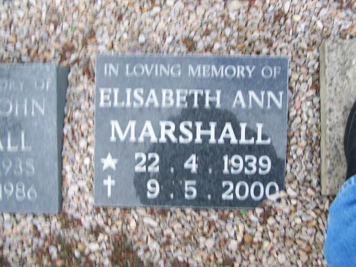 MARSHALL Elisabeth Ann 1939-2000
