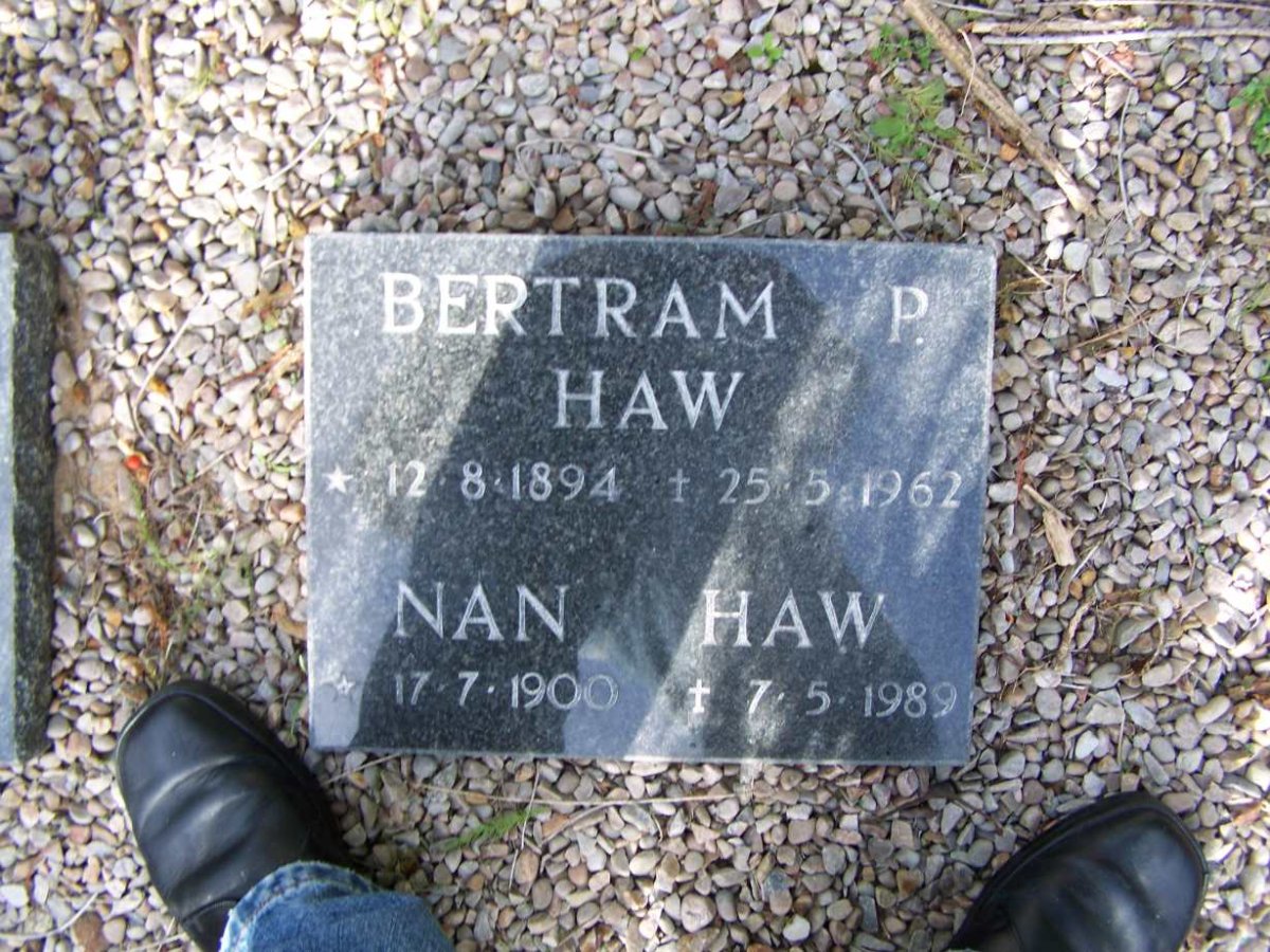 HAW Bertram P. 1894-1962 &amp; Nan 1900-1989