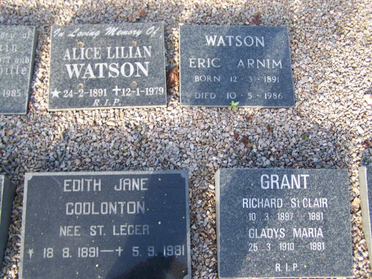 GODLONTON Edith James nee St. LEGER 1891-1981