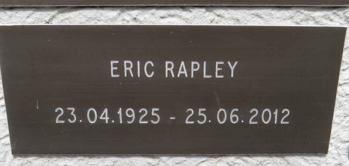 RAPLEY Eric 1925-2012