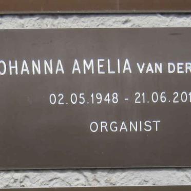 MERWE Johanna Amelia, van der 1948-2017