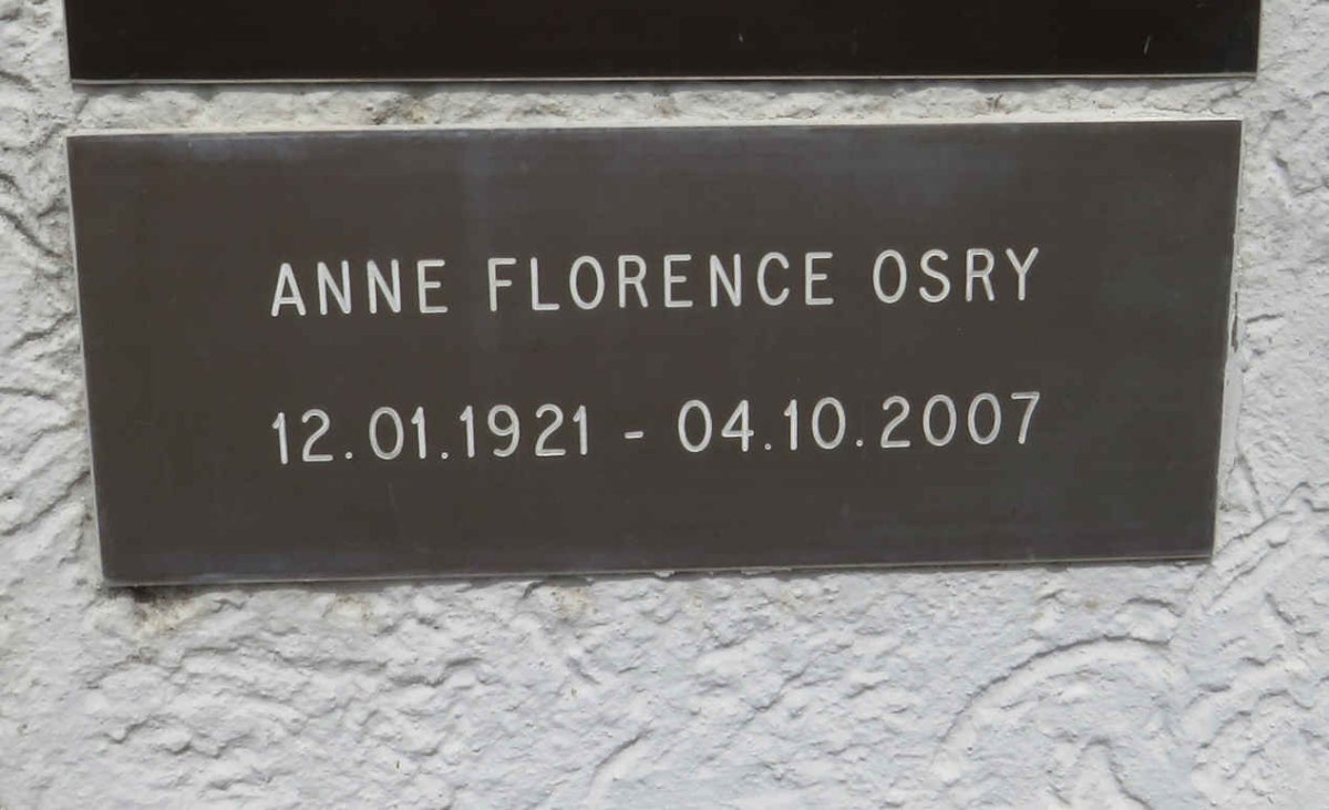 OSRY Anne Florence 1921-2007