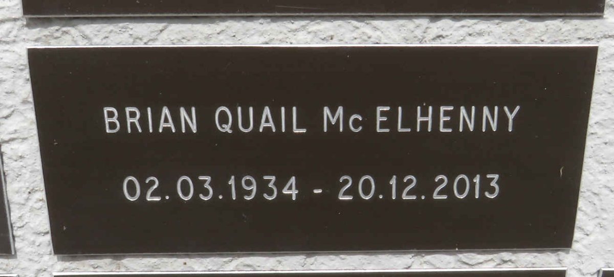 MCELHENNY Brian Quail 1934-2013