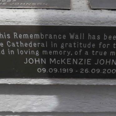 JOHNSON John McKenzie 1919-2000