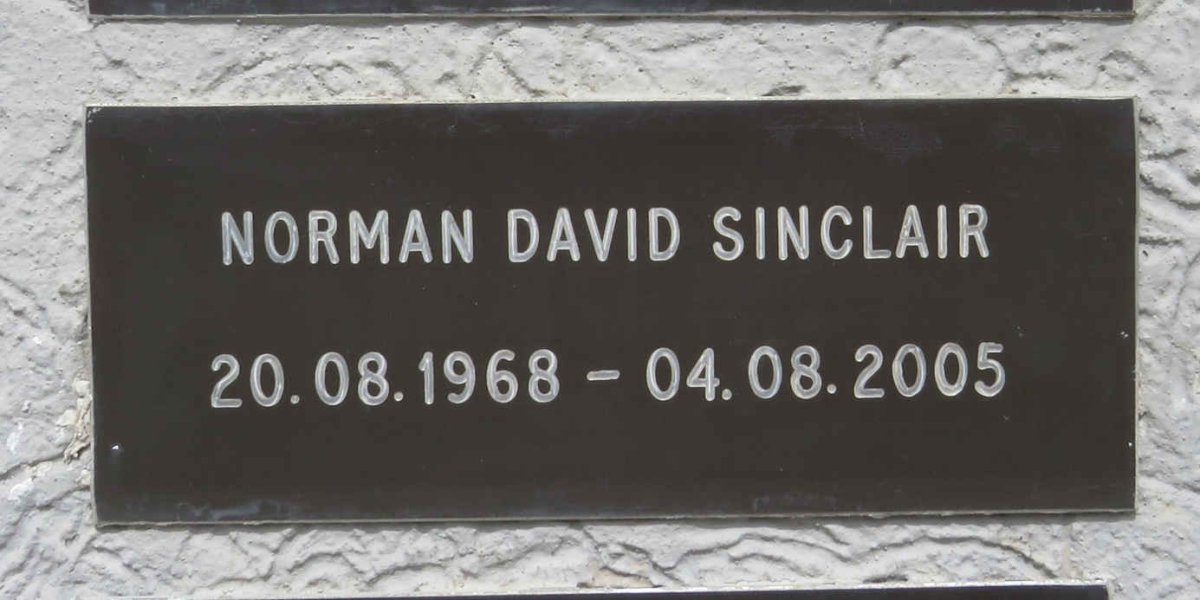 SINCLAIR Norman David 1968-2005