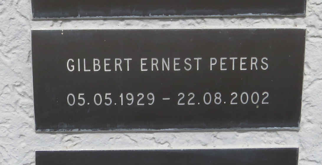 PETERS Gilbert Ernest 1929-2002