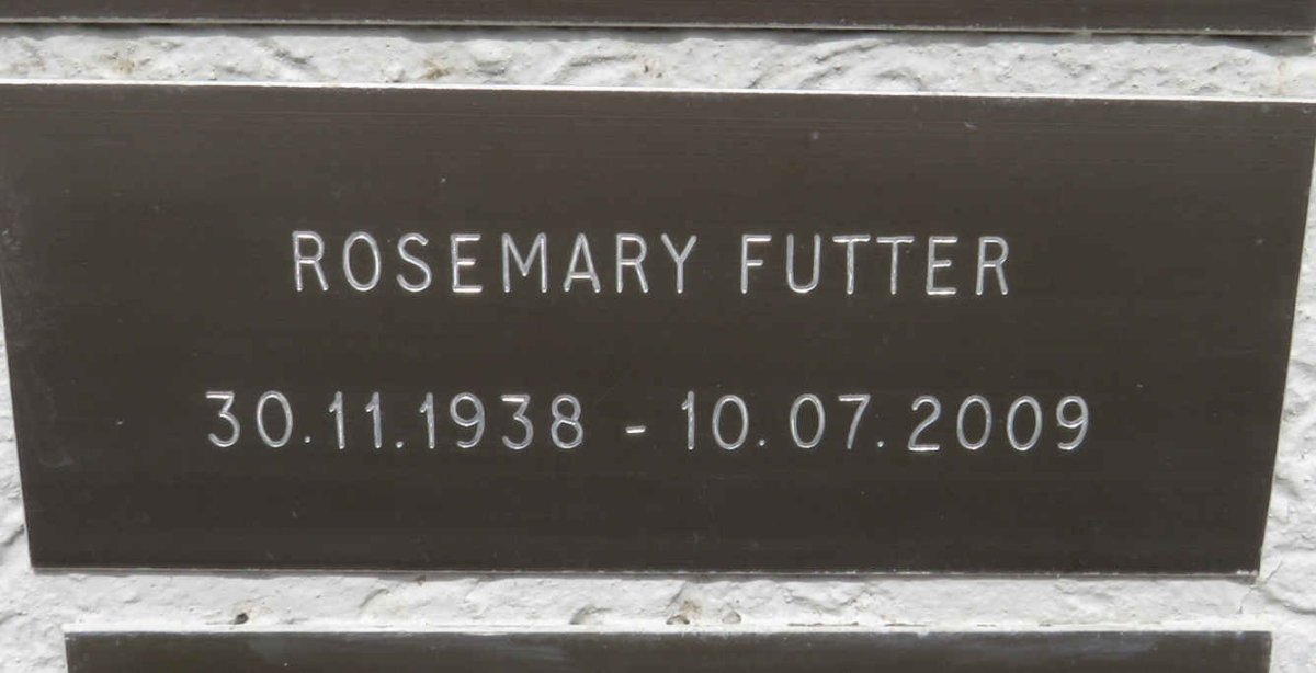 FUTTER Rosemary 1938-2009
