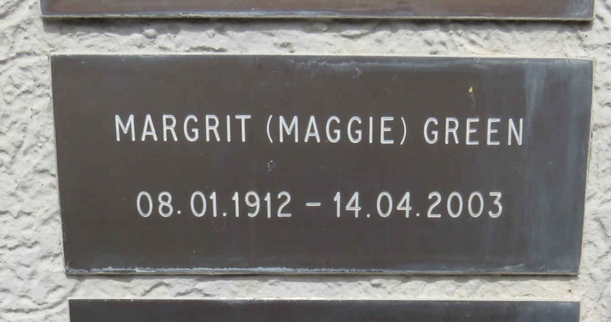 GREEN Margrit 1912-2003