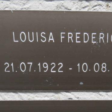 FREDERICKS Louisa 1922-2009