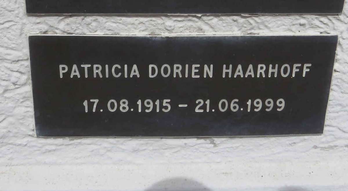 HAARHOFF Patricia Dorien 1915-1999