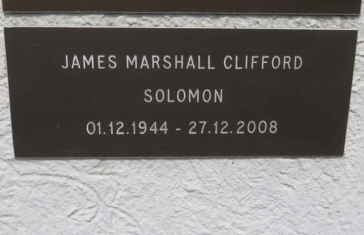 SOLOMON James Marshall Clifford 1944-2008