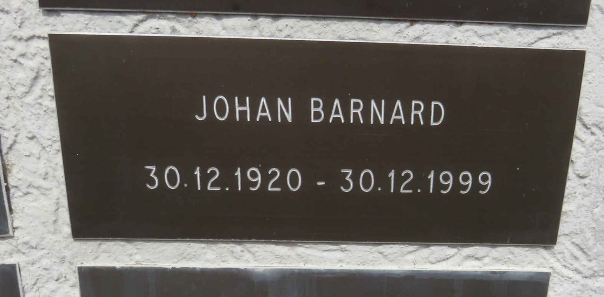 BARNARD Johan 1920-1999